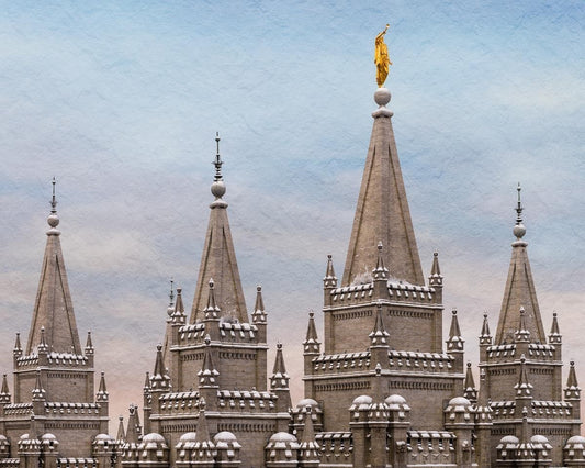 Salt Lake Temple Winter Ramparts Gallery Wrap