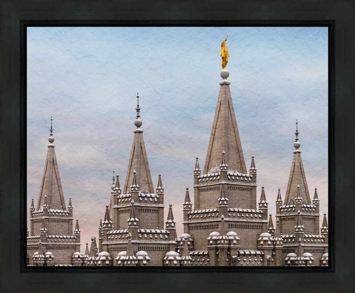 Salt Lake Temple Winter Ramparts Gallery Wrap