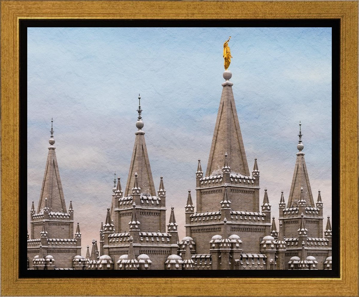 Salt Lake Temple Winter Ramparts Gallery Wrap