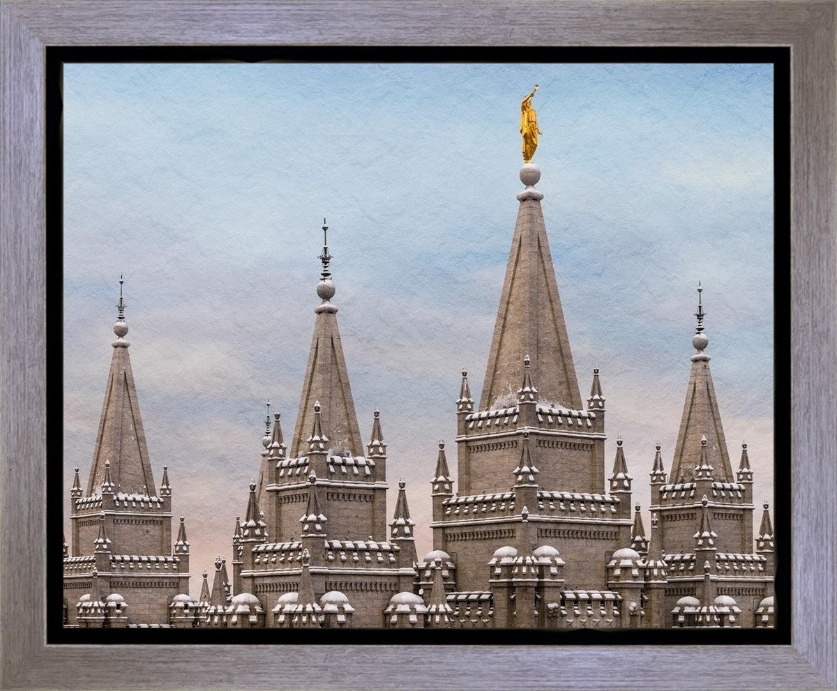 Salt Lake Temple Winter Ramparts Gallery Wrap
