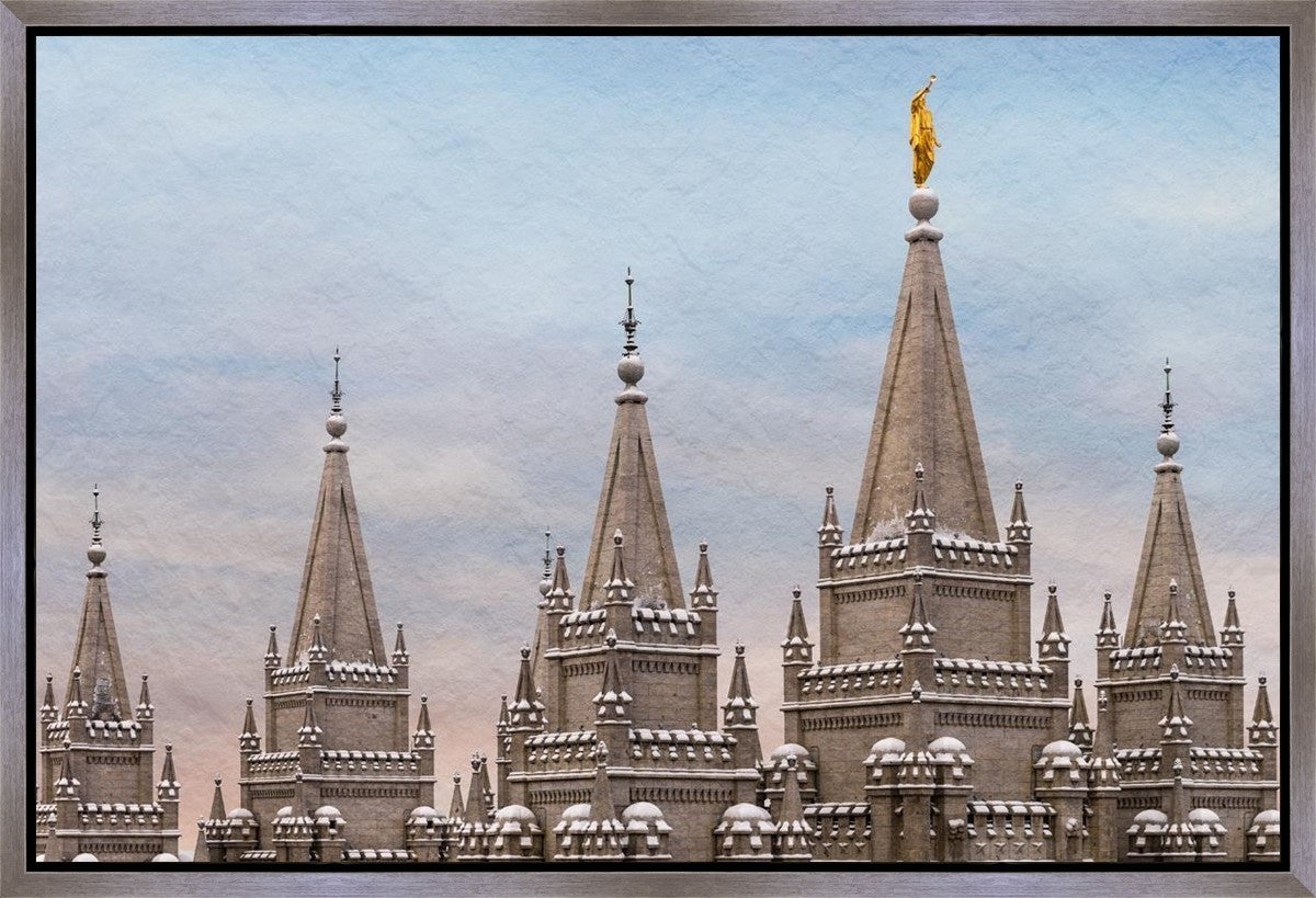 Salt Lake Temple Winter Ramparts Gallery Wrap