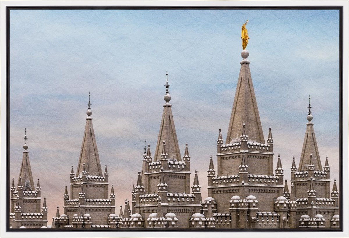 Salt Lake Temple Winter Ramparts Gallery Wrap