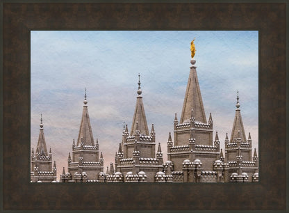Salt Lake Temple Winter Ramparts
