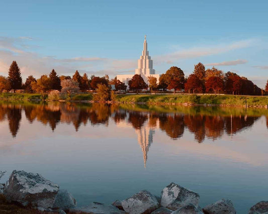 Idaho Falls Sunset on the River Gallery Wrap