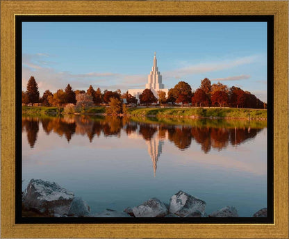 Idaho Falls Sunset on the River Gallery Wrap