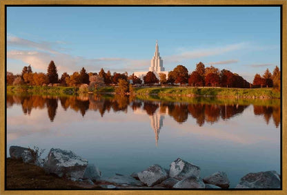 Idaho Falls Sunset on the River Gallery Wrap