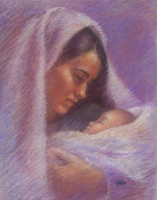 Mary & Jesus Pastel Gallery Wrap