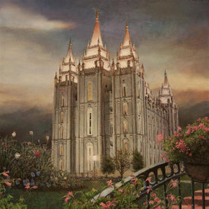 Salt Lake Temple In Spring