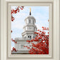 Nauvoo Red Leaves Over Spire