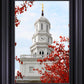 Nauvoo Red Leaves Over Spire