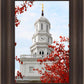 Nauvoo Red Leaves Over Spire