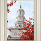 Nauvoo Red Leaves Over Spire