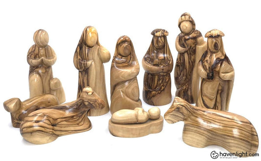 12 Pc Olive Wood Nativity