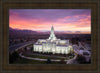 Mt Timpanogos Winter Sunset Aerial