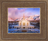 Ogden Winter Sunset Aerial