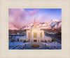 Ogden Winter Sunset Aerial