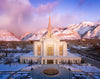 Ogden Winter Sunset Aerial