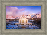 Ogden Winter Sunset Aerial