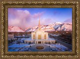 Ogden Winter Sunset Aerial