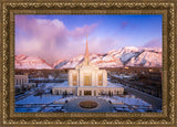 Ogden Winter Sunset Aerial