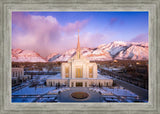 Ogden Winter Sunset Aerial