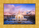 Ogden Winter Sunset Aerial