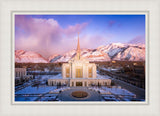 Ogden Winter Sunset Aerial