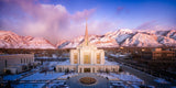 Ogden Winter Sunset Aerial