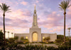 Redlands Temple Fountain Sunset