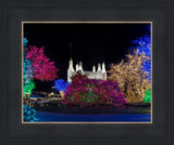 Washington DC Temple Colorful Christmas