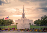 Jordan River Temple Evening Glow