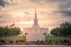 Jordan River Temple Evening Glow