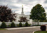 Columbus Temple Cloudy Skies