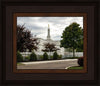 Columbus Temple Cloudy Skies