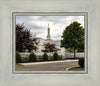 Columbus Temple Cloudy Skies