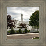 Columbus Temple Cloudy Skies