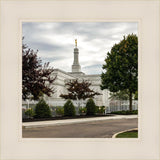 Columbus Temple Cloudy Skies