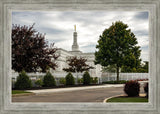 Columbus Temple Cloudy Skies