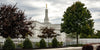 Columbus Temple Cloudy Skies