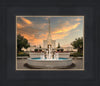 Denver Temple Evening Fountain