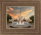 Denver Temple Evening Fountain