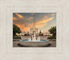 Denver Temple Evening Fountain