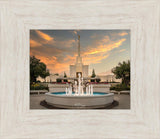 Denver Temple Evening Fountain