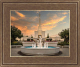 Denver Temple Evening Fountain