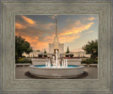 Denver Temple Evening Fountain