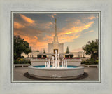 Denver Temple Evening Fountain