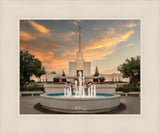 Denver Temple Evening Fountain