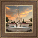 Denver Temple Evening Fountain