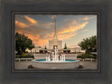 Denver Temple Evening Fountain