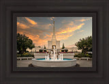 Denver Temple Evening Fountain